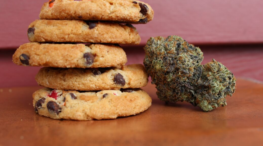 weed edibles next to weed nugs